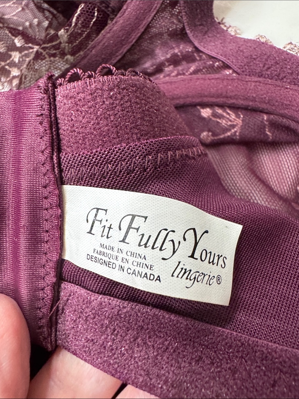 Fit Fully Yours Embroidered Full-Coverage Bra in Plum 40G - Picture 3 of 4